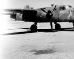 The B-25 "Hotcha-Mama" in the CBI during WWII.   From the collection of Robert H. Zolbe.
