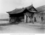 A Chinese temple on the Burma Road during WWII.