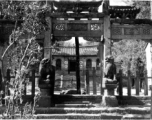 A former Buddhist temple or ancestral hall or similar which has been taken over to be a school. In Yunnan province, China, during WWII.