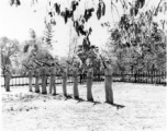 Gun salute for American GIS who had died at a temporary war-time graveyard. In the CBI, during WWII.