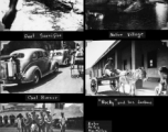 Scenes around Calcutta, India, during WWII, including a charcoal-burning car. GIs Kehr, McCoy, MacMillen, and Gross.