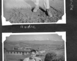 Radar men at Chenggong air base, Yunnan, China. During WWII.  Ira Underwood, and Tom Cook.