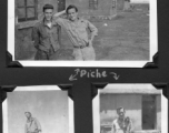 Vern Martin and Robert Piche pose on base at Yunnan, China. During WWII.