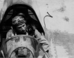 Stanley Mamlock in P-40 cockpit in the CBI during WWII.