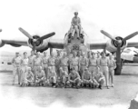 Possibly personnel of the 9th Bombardment Squadron, 7th Bombardment Group, 10th Air Force.  Posing on B-24 bomber, with small Chinese boy. During WWII. This seems to be the same group as in this image.  Some names:  Barry Diamond. Bronx, New York.  Joe T. Daniels. North Carolina.  "Sam" Isamu S. Higurashi. Seattle, WA. ASN 37716688.  Dan Holland. Chicago, Illinois.  Tom Livingford. Lewistown, PA.  Bill Muir. Concord, New Hampshire.  C. N. Gordon. Seattle, WA.  L. L. Penson. De Queen, Arkansas.  Dom P. Tatan