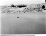 B-25s drop parachuted mines in Irrawaddy River during WWII. 22nd Bombardment Squadron, in Burma.
