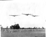 Medal presentation ceremony with B-24/F-7 flyover on February 17, 1945, in Gushkara, India.