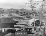 Barracks area at Zhanyi, Yunnan, China, during WWII.