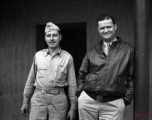 Two American flyers pose in China during WWII.