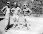 "The 3 Gangsters." Runk, Car, and Mulligan on the road somewhere in the CBI. During WWII.