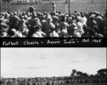 GI football game in Assam, India, during WWII, October 1945.