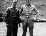 1st Sgt Bierbauer (left).In Yunnan, during WWII. From the collection of  Francis E. Strotman.