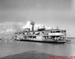A paddle-wheel boat, probably in India, possibly Burma. During WWII.