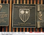 CBI honor plaque at the USS Arizona Memorial, Pearl Harbor.  Photo from Peter Bugda.