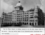 Taj Mahal Hotel in Bombay during  WWII.  Photo by George Skinner.