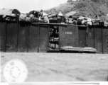 September 27, 1944  During WWII, refugees from Kweilin (Guilin) packed the tops of freight cars pulling into the south station, Liuchow, as they fled the Japanese advance in western China.