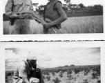 GI with farmer and checking fields in SW China during WWII.
