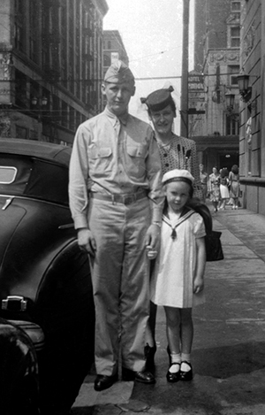 Clarence Anderson with family during his period of training.