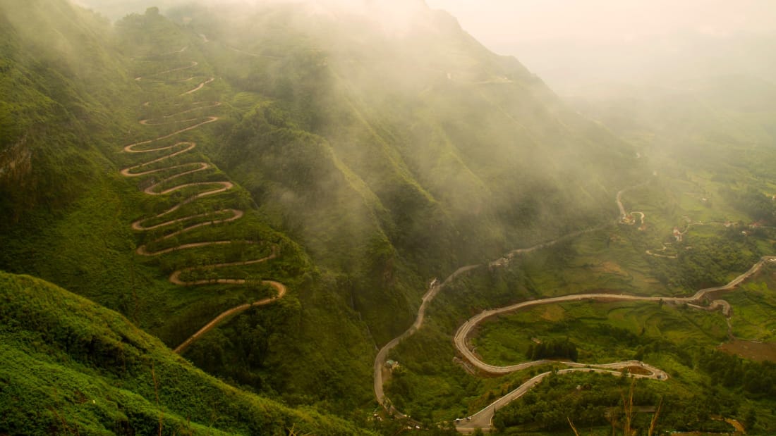 Famous turns on Burma Road