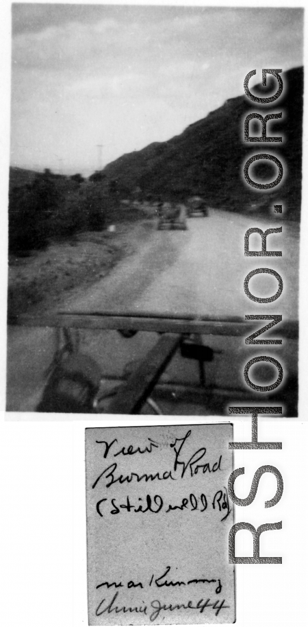 Driving Burma Road, June 1944.
