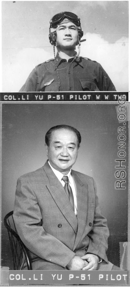 Chinese P-51 pilot Colonel Li Yu during WWII.