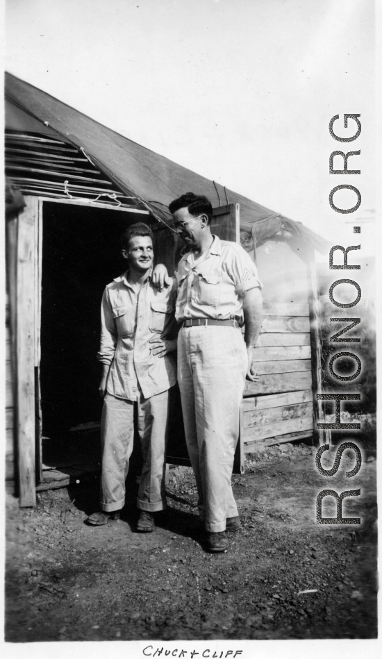 Two GIs "Chuck & Cliff" in China during WWII.