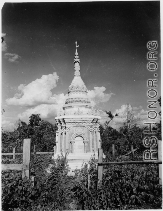 Buddhist temple in Burma.  During WWII.