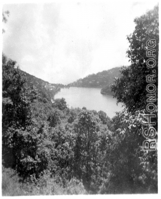 Sumendu Lake at Darjeeling, India, during WWII.