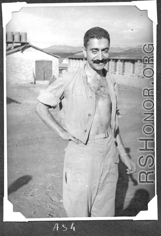 Radar mechanic Ash near Chenggong air base, Yunnan, China. During WWII.