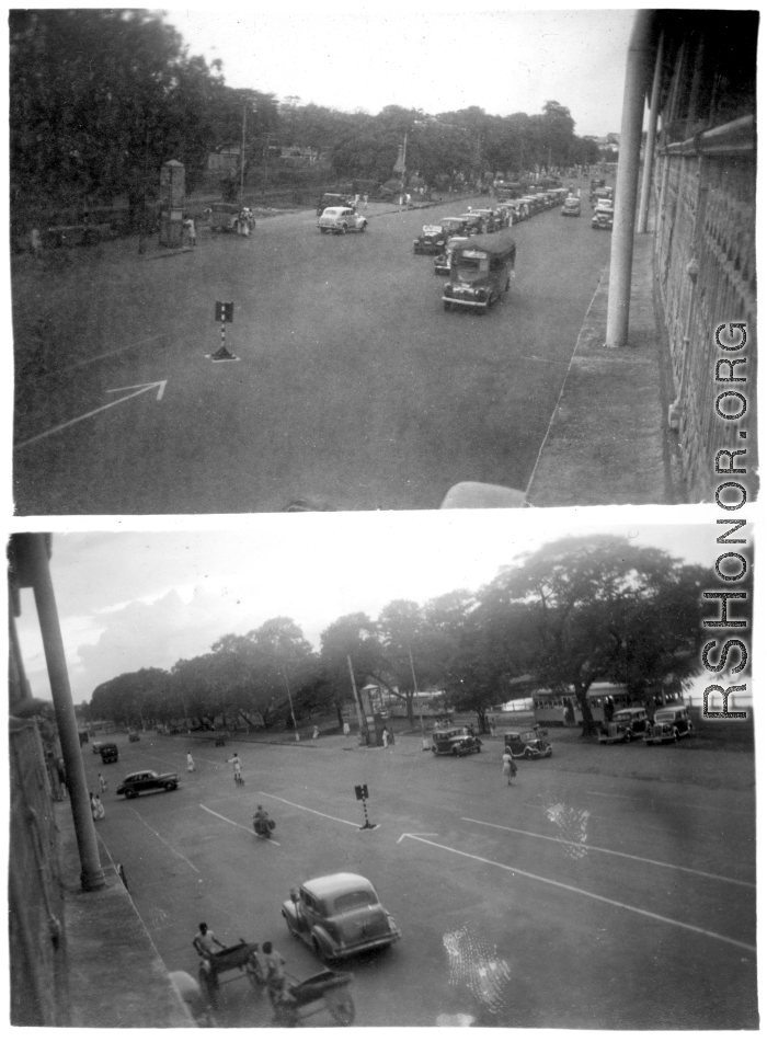 Quiet street in India during WWII.
