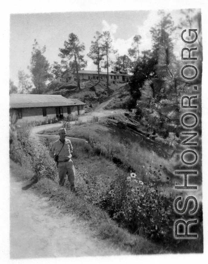 Hostels and offices at the American military Darjeeling Rest Camp, Darjeeling, India, during WWII.