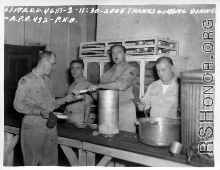 Thanksgiving dinner APO 492-PRO (Barrackpore, India).