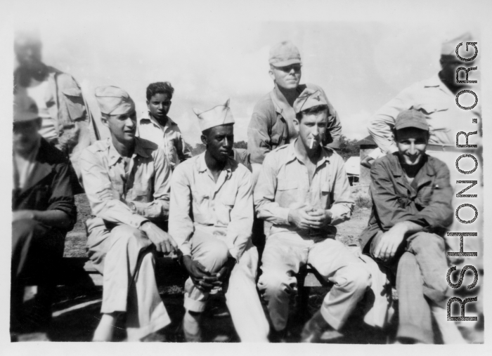 GIs of the 2005th Ordnance Maintenance Company,  28th Air Depot Group, taking a break in India during WWII.