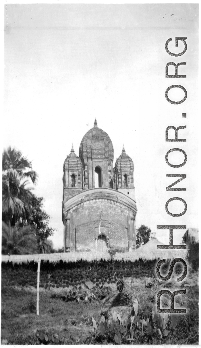 Attractive temple in India, during WWII.