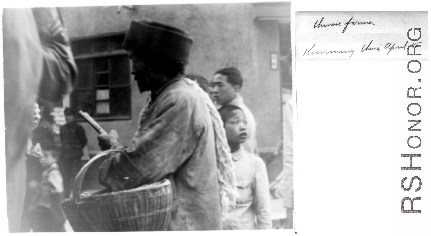 Chinese farmer near Kunming, April 1945.