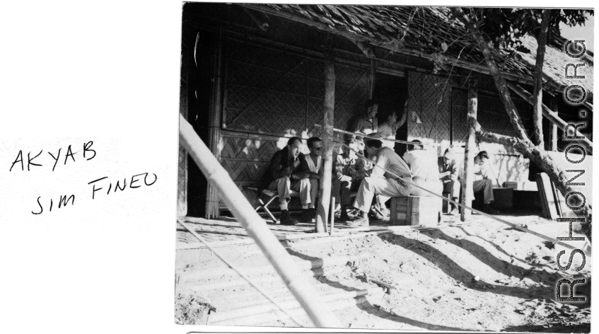 GIs at Akyab, Burma, during WWII.  Photo from Jim Fineo.