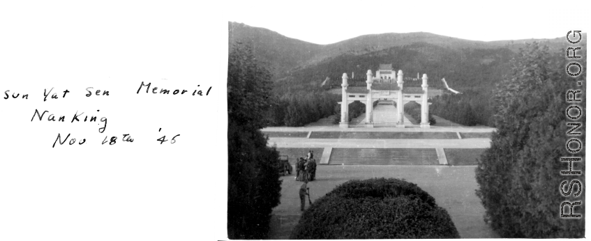 Sun Yat-sen Memorial at Nanjing, November 28, 1945.