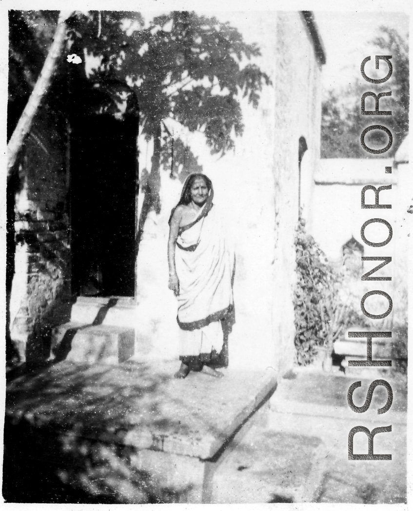 A woman India whom Ehle ran into during his travels during WWII.