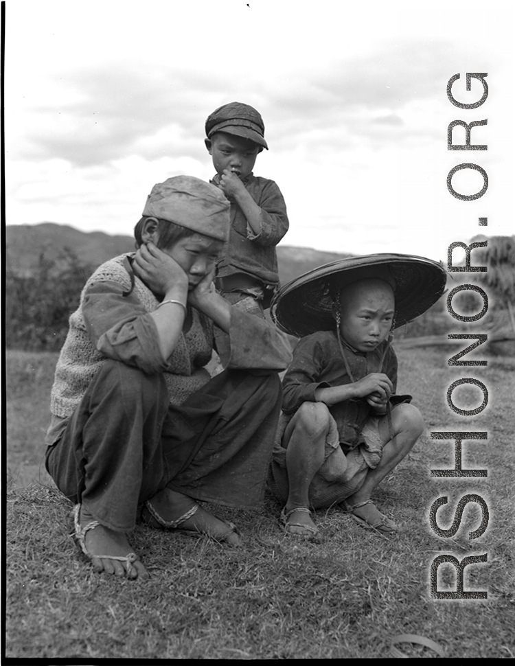 Local kids in SW China during WWII.  From the collection of Eugene T. Wozniak.