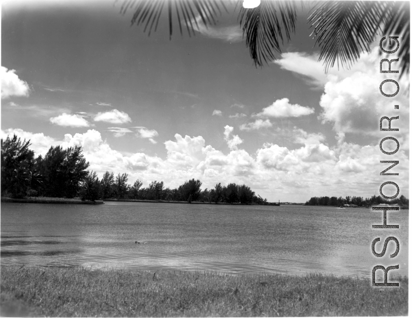 A waterway in Burma or India, during WWII.