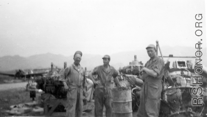 "This is Perez, Fedeler, and Miller working our salvage yard at Kwelin (Guilin), China."