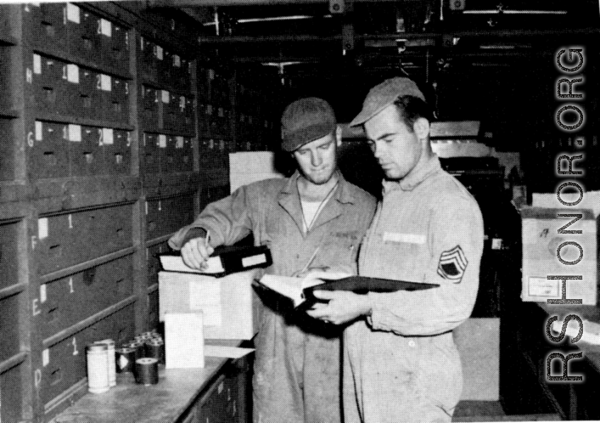 "Here are two of the greatest tech supply people in the army. There was no such thing as 'We can't get that for you'. It might take a little time but if it was in China, George Springer would find it for you. The guy on the left is Bob Lewis and on the right is George Springer."