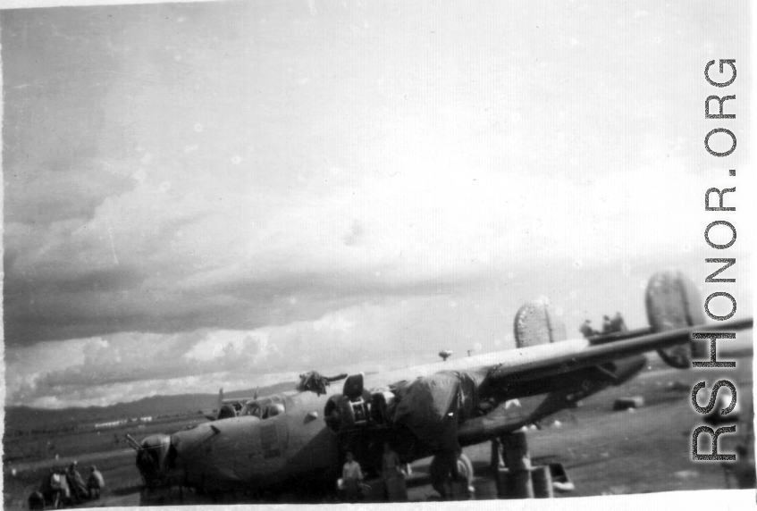 B-24 under maintenance in China during WWII.