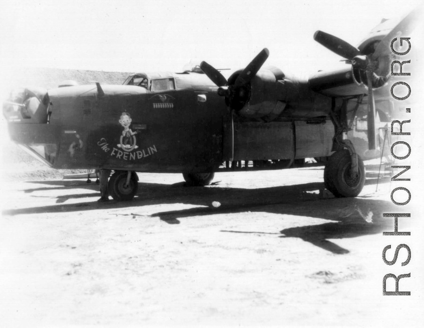 The B-24 "The Frendlin" in China during WWII.