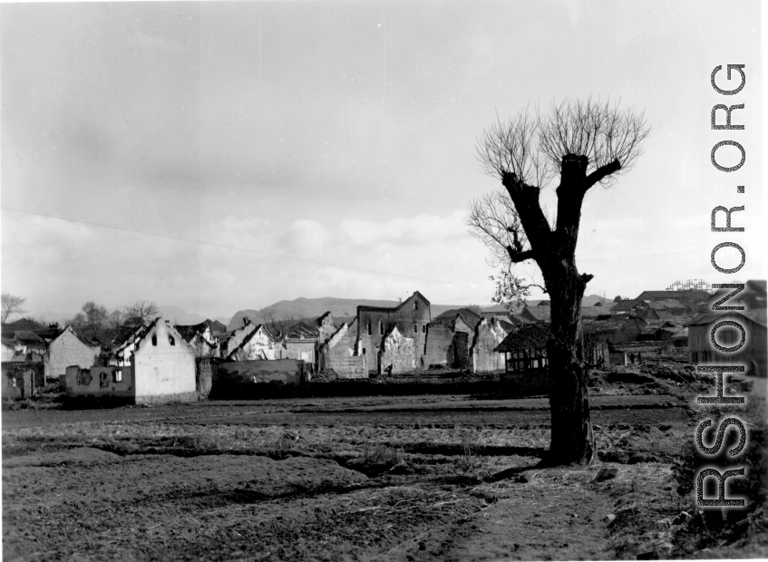 Allied destruction at Guilin before the Japanese advance in the fall of 1944.