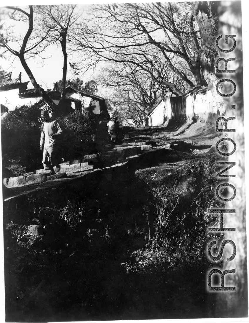 Stepped village path in Yunnan, during WWII.