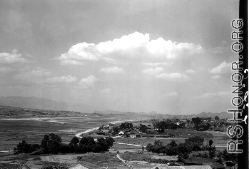 An American airbase, most likely the Laohuangping base in Guizhou province. WWII.  Image from U. S. Government official sources.