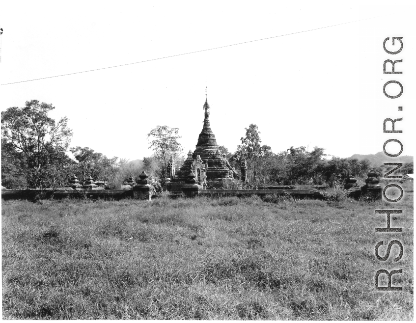 Buddhist temple in Burma.  During WWII.