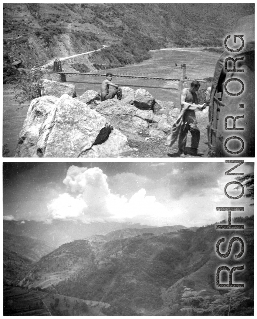 Bridge on Salween River along the Burma road on the way to China during WWII.