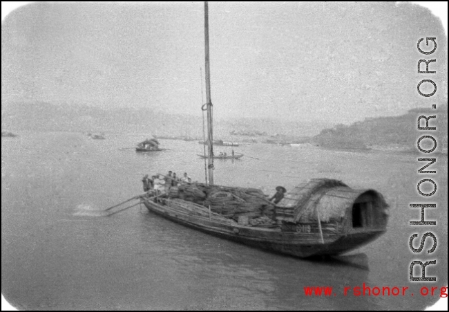 Boats on the Yellow River during WWII.